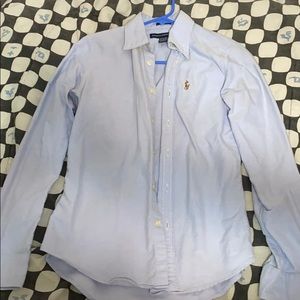 Ralph Lauren Light Blue Collared Long Sleeve